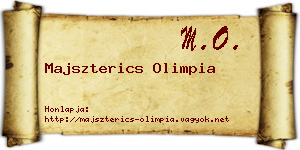 Majszterics Olimpia névjegykártya