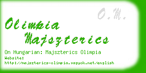 olimpia majszterics business card